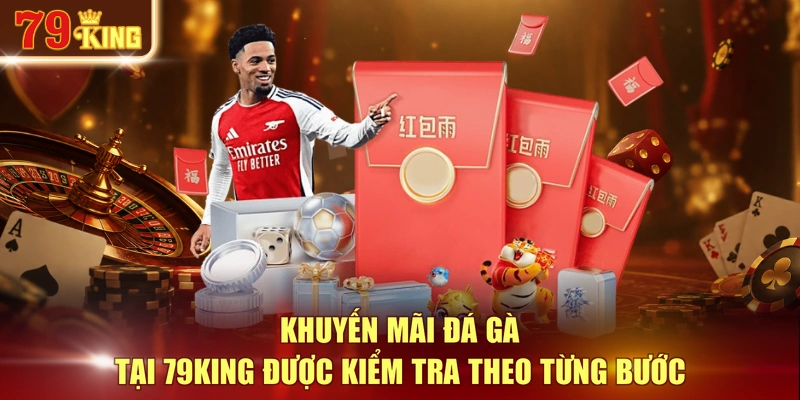 Khuyến mãi đá gà tại 79King được kiểm tra theo từng bước