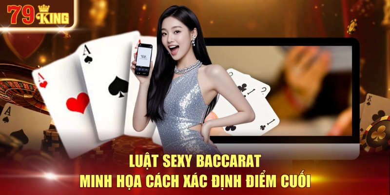Luật sexy baccarat minh họa cách xác định điểm cuối